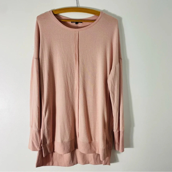 Gibson Long Sleeve Split Sides Pink Sweater Size L - Picture 1 of 7